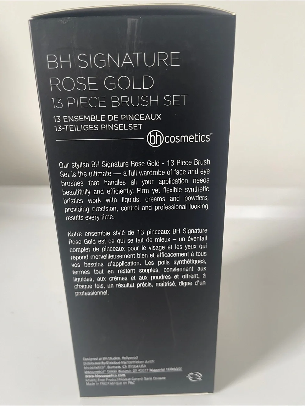 BH Cosmetics Rose Gold and Black 13-Piece Makeup Brush Set